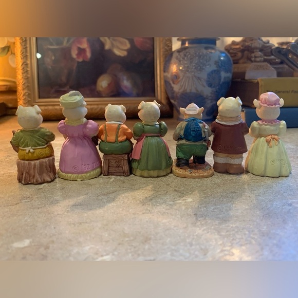 VTG Pig Decorative 2"-2.5” Figurines Lot Of 7 - Picture 5 of 8